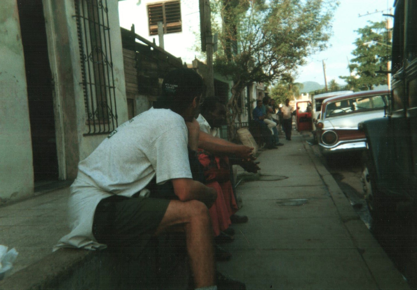 Street scene in Santa Clara during travel in Cuba, 2000